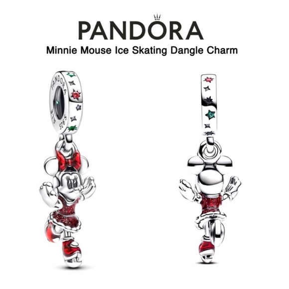 Pandora Jewelry - PANDORA Christmas Disney Minnie Mouse Ice Skating Dangle Charm w/box